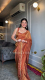 Chimar Tissue Silk Work with Mukesh work with Heavy Fancy Lace Beautiful Saree