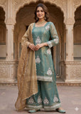 Heavy Fendy Silk Material With 5mm Sequence Embroidery Work Salwar Kameez