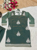 Heavy Fendy Silk Material With 5mm Sequence Embroidery Work Salwar Kameez