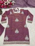 Heavy Fendy Silk Material With 5mm Sequence Embroidery Work Salwar Kameez