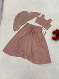 New Bollywood Style Embroidery Work detailing 3 piece Indo-Western Set