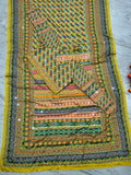 Premium Chinon Silk With Beautiful Print And With Beautiful Real Mirror Work Saree