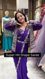 NEW SUPERHIT TRENDING READY TO WEAR SAREE WITH FULLY EMBROIDERED KOTI ON RANGOLI SILK FABRIC WITH STITCH BLOUSE