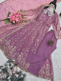 Latest Designer Fandy Silk Beautiful Anarkali Suit  With Embroidery  Sequins Work