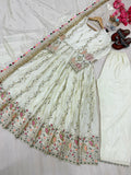 New Party Wear Look Pure Sheesha Silk Gown Dupatta & Bottom Set