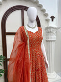 Faux Georgette with Thread & Sequence Work With Fancy Lace Salwar Kameez