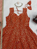 Faux Georgette with Thread & Sequence Work With Fancy Lace Salwar Kameez