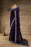 Beautiful Designer Saree on Soft Net Fabric with Sequence work and blouse