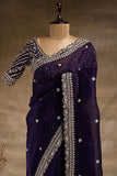 Beautiful Designer Saree on Soft Net Fabric with Sequence work and blouse
