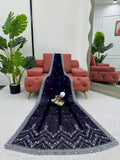 Beautiful Designer Saree on Soft Net Fabric with Sequence work and blouse