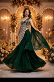 New Super Trending Embroidery Sequence work ready to wear saree with Embroidery Blouse