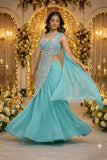New Super Trending Embroidery Sequence work ready to wear saree with Embroidery Blouse
