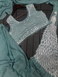 New Super Trending Embroidery Sequence work ready to wear saree with Embroidery Blouse