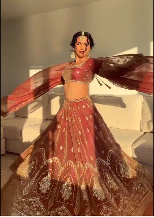 Beautiful Krishma silk thread with Sequence Work Lehenga Choli