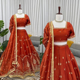 Beautiful Krishma silk thread with Sequence Work Lehenga Choli
