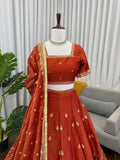 Latest Designer Krishma Silk Lehenga Choli With Thread With Sequnce Work