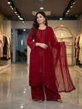 Fox Blooming Georgette with Embroidery Work Full Stitched Salwar Kameez