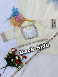 Real Mirror Work Gown With Embroidery And Chikankari Work