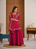 New Designer Party Wear Look Top , Sharara Plazzo and Dupatta