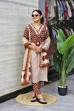 Elegant designer kurti set crafted in premium 60x60 soft cotton Kurta Pant Dupatta