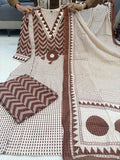 Elegant designer kurti set crafted in premium 60x60 soft cotton Kurta Pant Dupatta