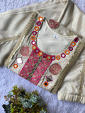 EXCLUSIVE & TRENDY CO-ORD SET WITH MIRROR AND SEQUENCE EMBROIDERED TOP AND PLAZZO