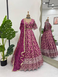 Latest  Designer Jequrd Lehenga Choli With Thread And Sequnce Work