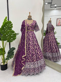 Latest  Designer Jequrd Lehenga Choli With Thread And Sequnce Work