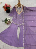 New Designer simar silk With Embroidery Work Top-Bottom And Dupatta Set