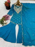 New Designer simar silk With Embroidery Work Top-Bottom And Dupatta Set