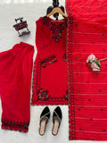 Mull Chanderi with Soft Micro Cotton Lining & Thread with sequence work Salwar Kameez