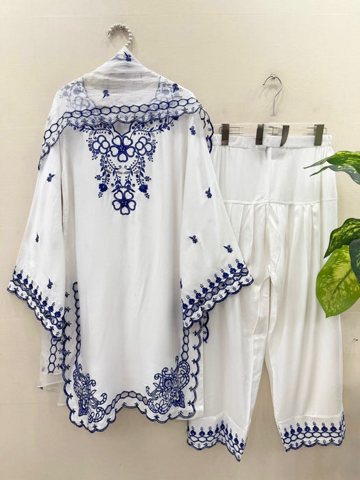 Mull Chanderi with Soft Micro Cotton Lining & Thread with sequence work Salwar Kameez