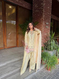 New Designer Party Wear Look Pure Japan Satin Top & Farshi Palazzo With Dupatta set