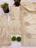 New Designer Pure Chinnon With Heavy Embroidery Coding Dori-Sequence Work Top-Bottom And Dupatta Set