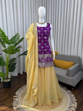 Jacquard with Soft Micro Cotton Lining & Thread with Sequence Work Salwar Kameez