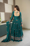 Designer Heavy Noha Crush Silk Party Wear Sharara Suit With  Embroidery And Sequins Work
