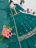 Designer Heavy Noha Crush Silk Party Wear Sharara Suit With  Embroidery And Sequins Work