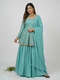 Heavy Fandy Silk With Heavy Embroidery 5mm Sequence Work Salwar Kameez