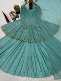 Heavy Fandy Silk With Heavy Embroidery 5mm Sequence Work Salwar Kameez
