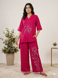 ROMAN SILK TRENDY CO-ORD SET WITH EMBROIDERY WORK