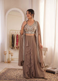 New Super Trending Party Wear Faux Georgette Shrug with Sarara
