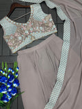 New Super Trending Party Wear Faux Georgette Shrug with Sarara