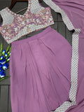New Super Trending Party Wear Faux Georgette Shrug with Sarara