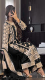 Designer Faux Georgette With Heavy Embroidery Sequence Work Top-Bottom And Dupatta Set