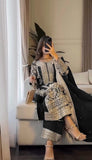 Designer Faux Georgette With Heavy Embroidery Sequence Work Top-Bottom And Dupatta Set