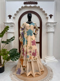 Tibby Organza Silk with Soft Micro Inner Lining & Brush Print With Intricate Sequence work Salwar Kameez
