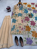 Tibby Organza Silk with Soft Micro Inner Lining & Brush Print With Intricate Sequence work Salwar Kameez