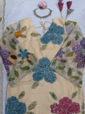 Tibby Organza Silk with Soft Micro Inner Lining & Brush Print With Intricate Sequence work Salwar Kameez