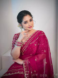 Designer Fandy Satin Silk Saree With Embroidery Work