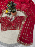 Designer Fandy Satin Silk Saree With Embroidery Work